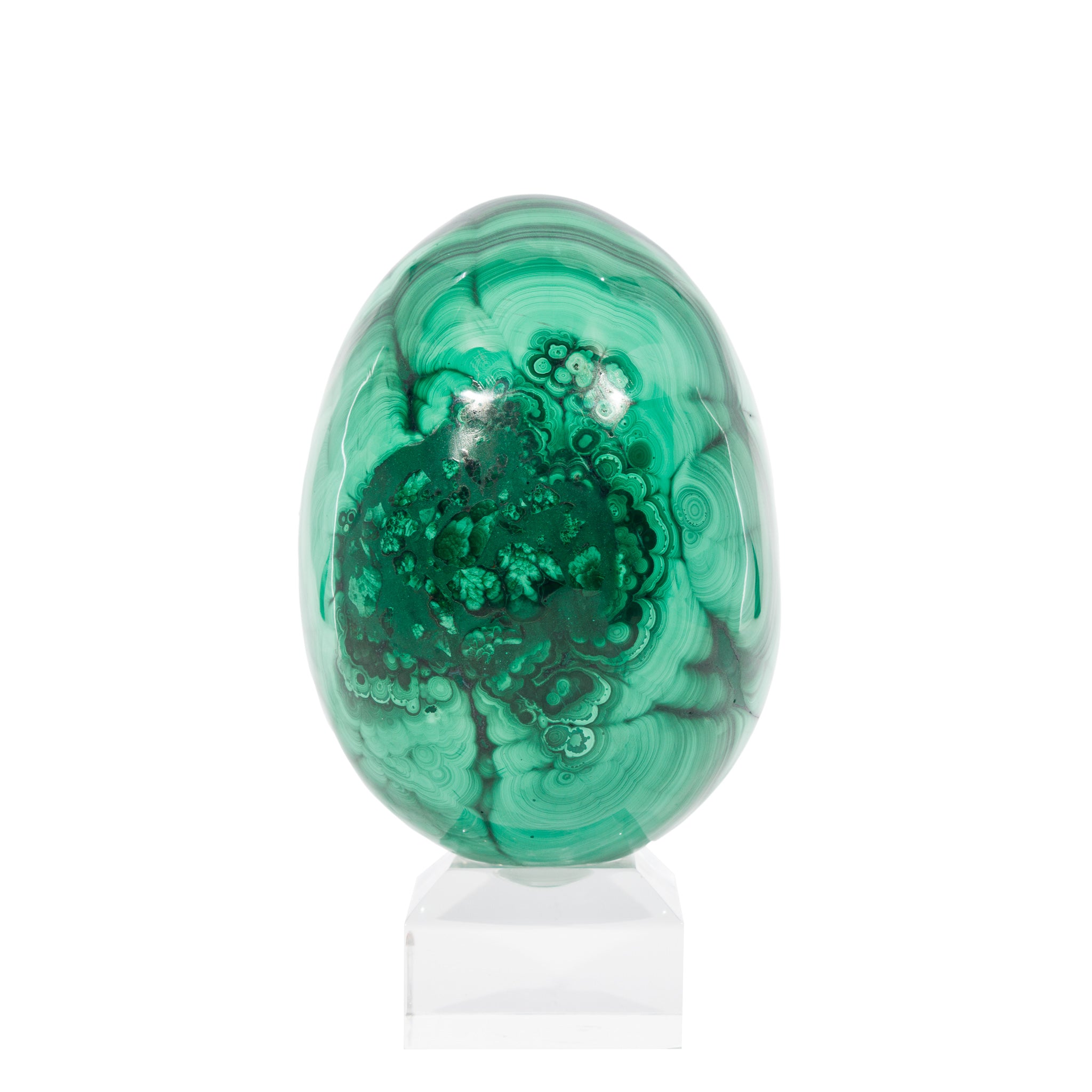 Polished Malachite Egg, Green Malachite Egg, hot Congo