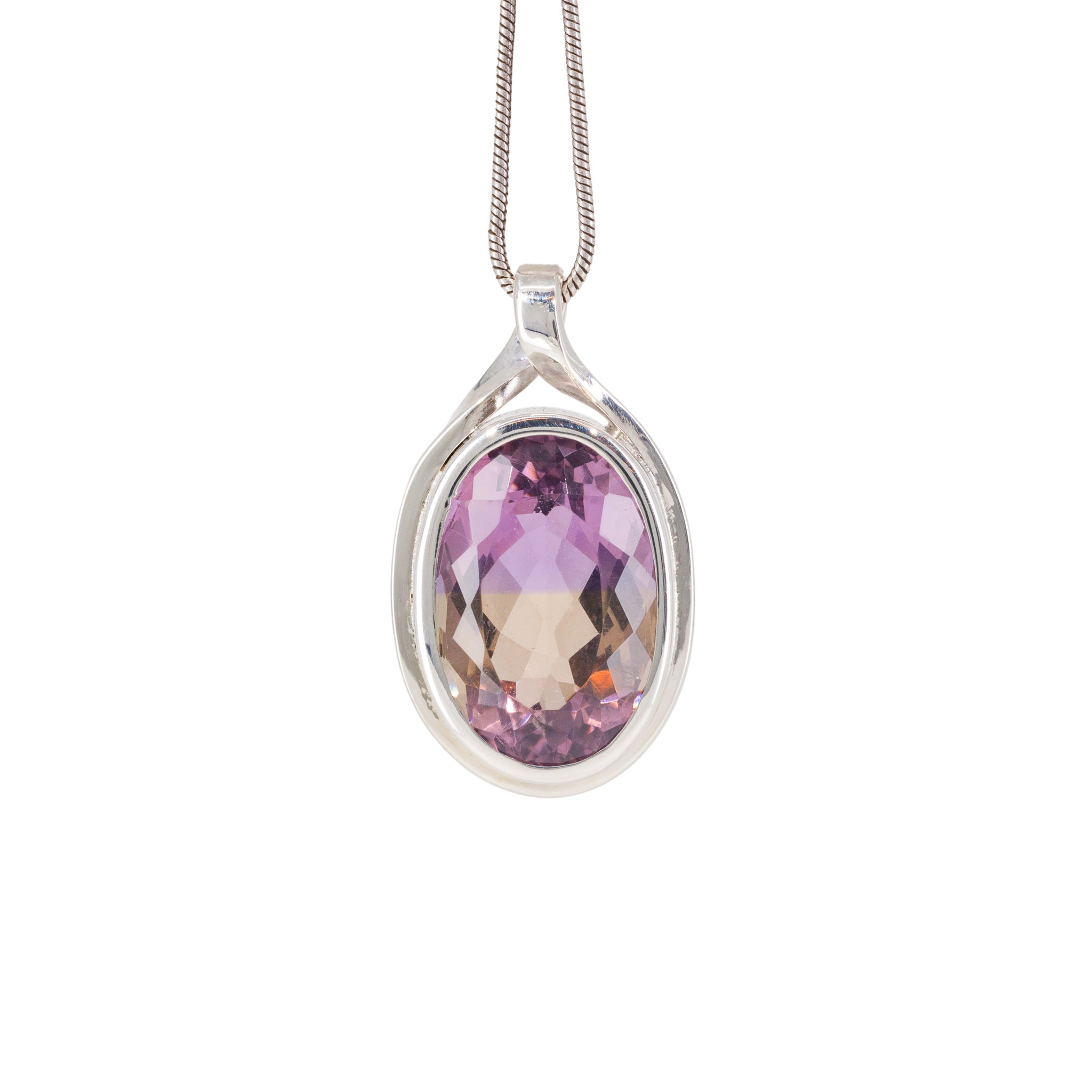 Artisan Sterling top Silver Purple Gemstone Pendant P044