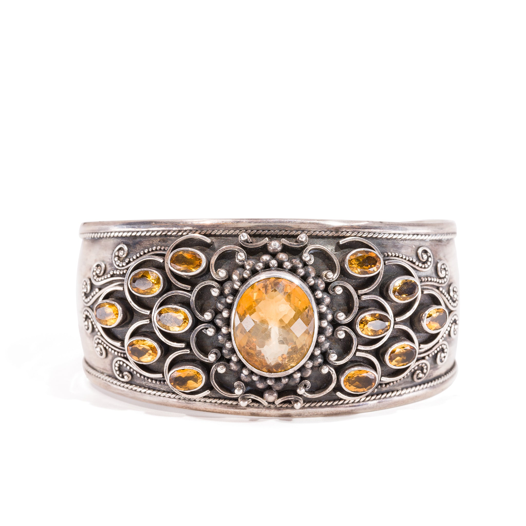 Citrine bracelet deals sterling silver