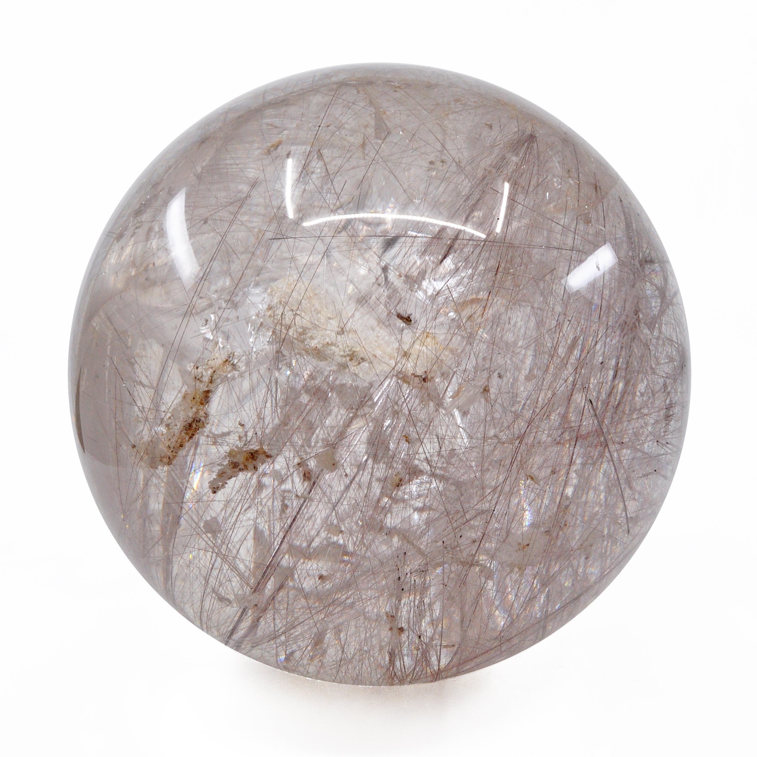 38mm Quartz Whiskey Stone - flat bottom sphere