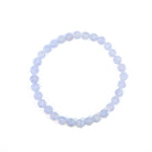 Blue Lace Agate 6mm Beaded Bracelet - JJW-117 - Crystalarium