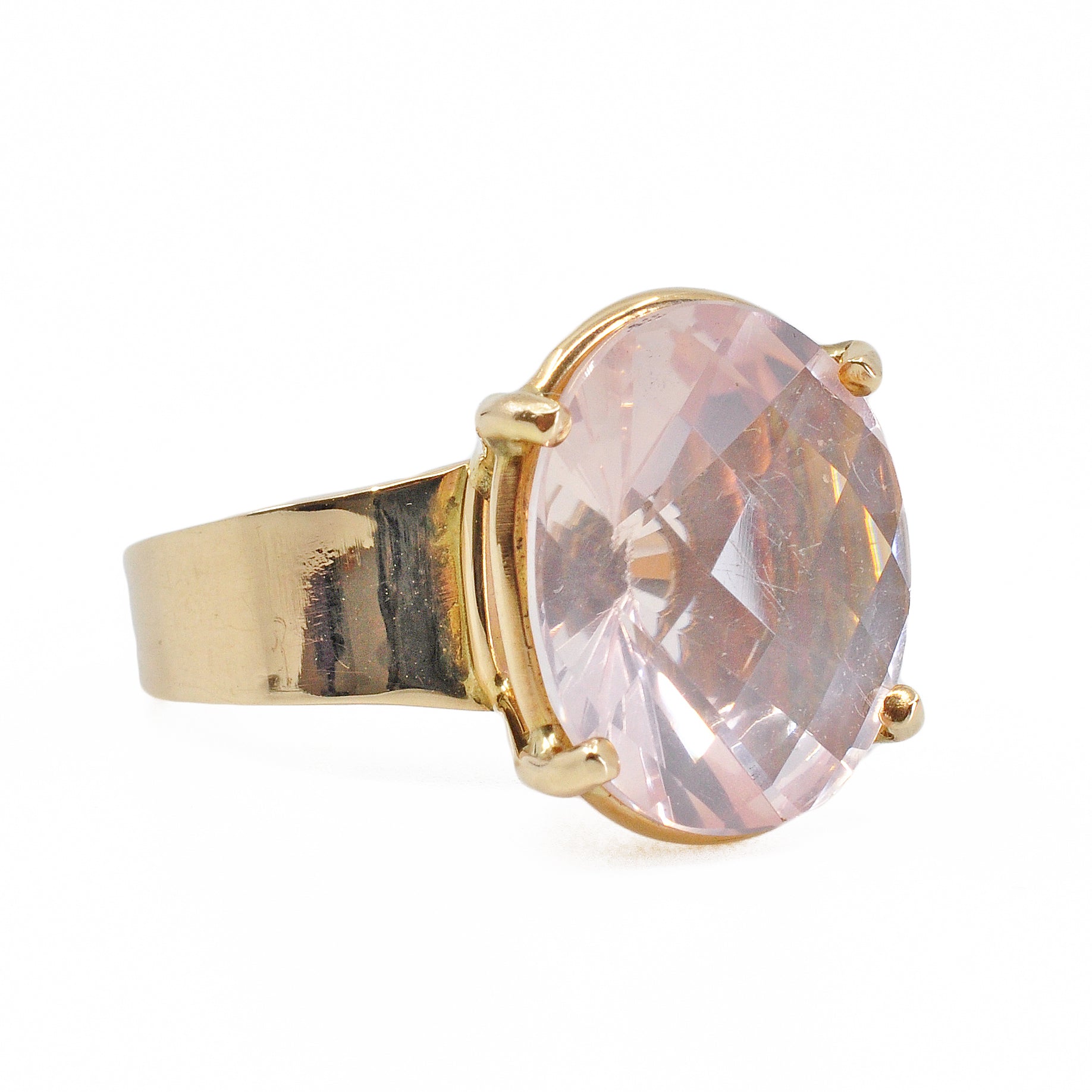 9ct gold rose deals quartz ring